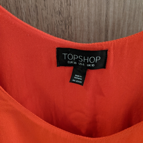 Topshop Coral Flounce Tank top - Picture 3 of 4